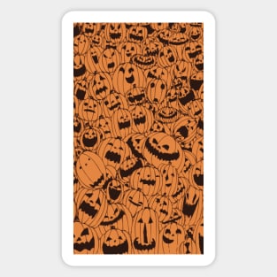 Ghostly Pumpkin Pattern Sticker